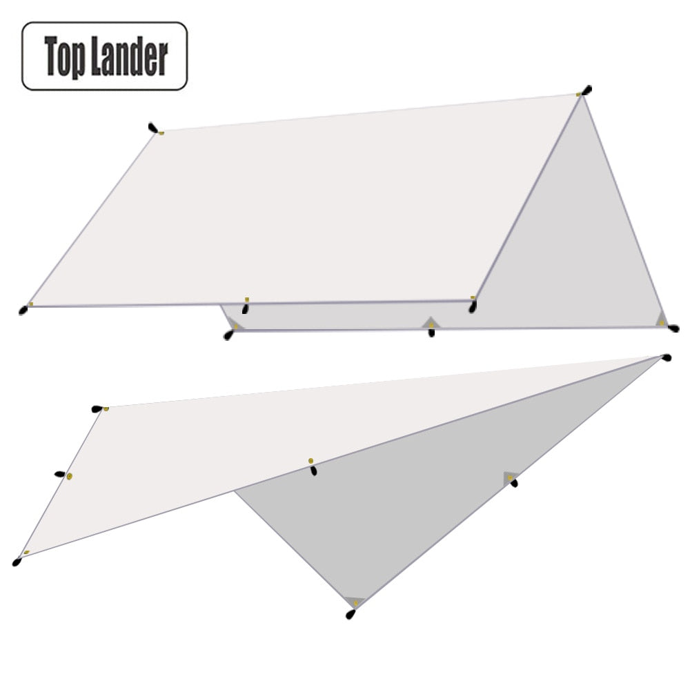 3x5m 3x4m Sonnenunterstand Zelt Tarp Strand Wasserdicht Schatten Outdoor Camping Hängematte
