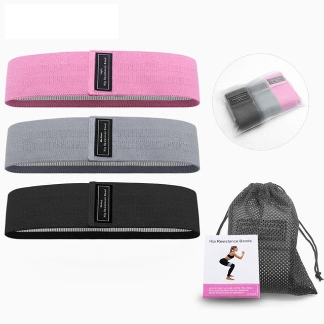 Set of 3 fitness bands for home workouts