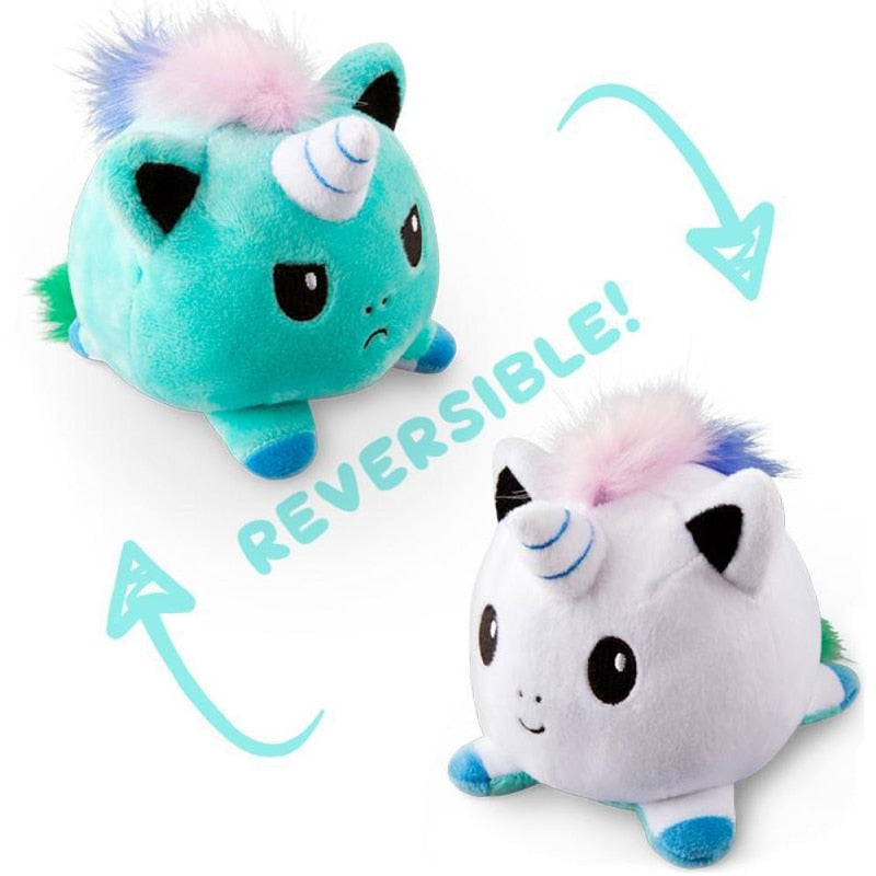 Wende-Plüsch Kinder Katze Einhorn Plüsch