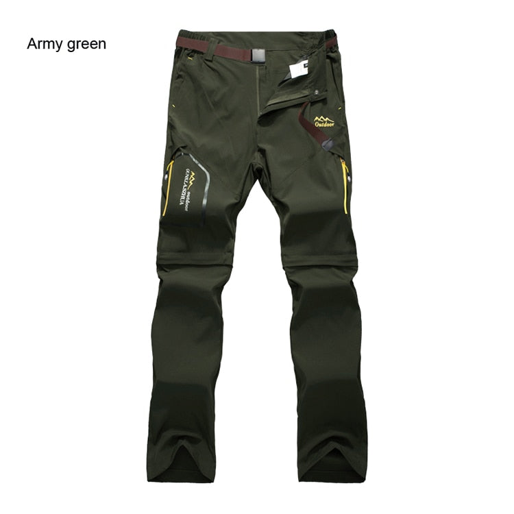 TRVLWEGO Men Camping Hiking Pants Trekking High Stretch Summer Thin Waterproof Quick Dry