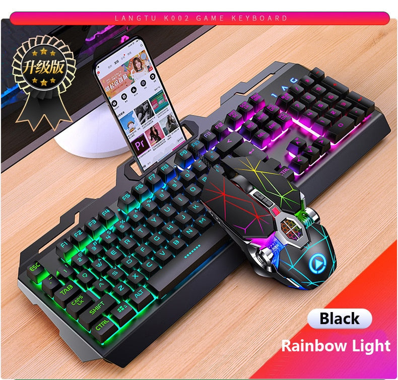 Mechanical Gaming Keyboard &amp; Mouse with RGB LED Backlight