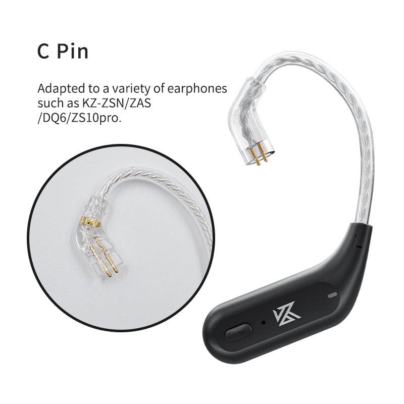 KZ AZ09 Wireless Upgrade Bluetooth 5.2 HIFI Ohrhaken C PIN mit Ladekoffer