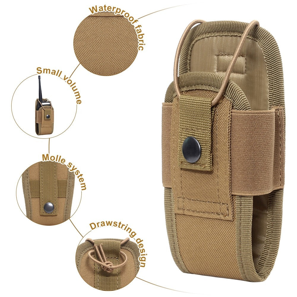 1000D Tactical Molle Radio Walkie Talkie Pouch Belt Bag Holder