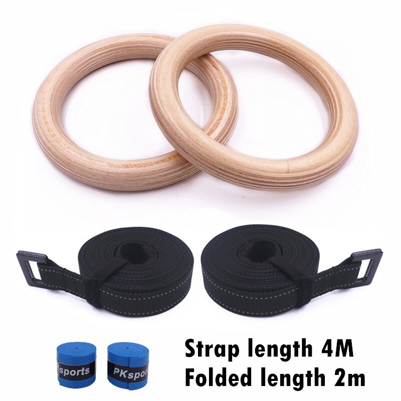 25mm Gymnastic Rings for Kids with Adjustable Straps - Indoor Fitness