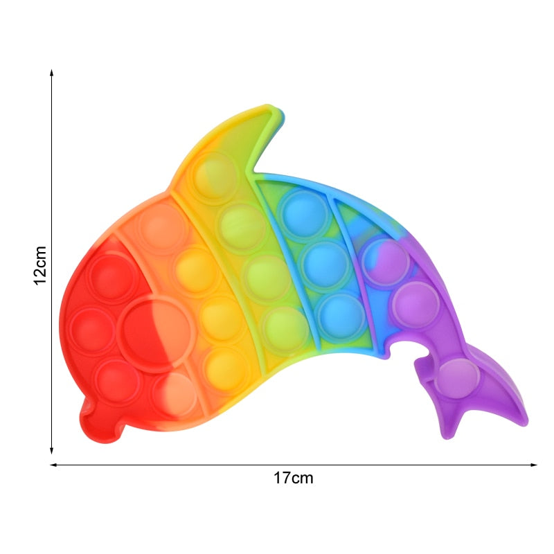 Regenbogen Push Bubble Popit Fidget