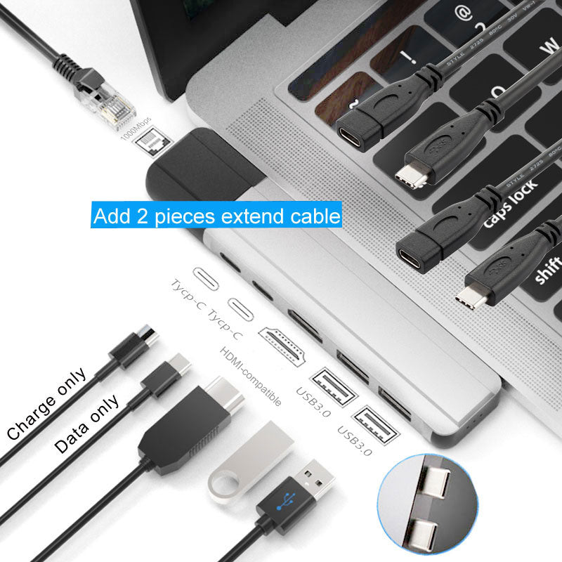 Possible USB C Hub Thunderbolt 3 Dock with HDMI-Rj45 Adapter for MacBook Pro-Air M1