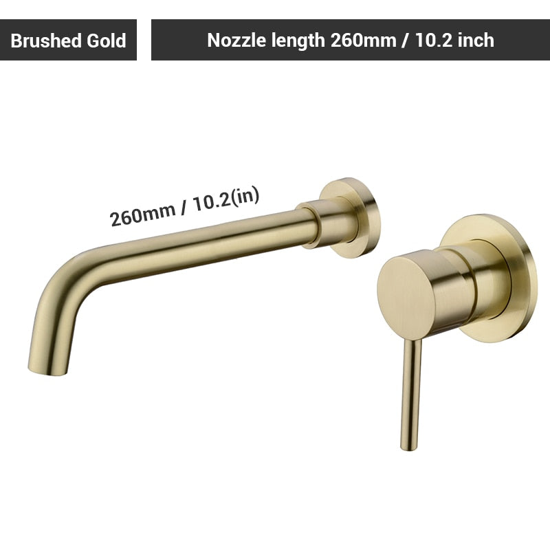 Brass Matt Black Bathroom Sink Faucet