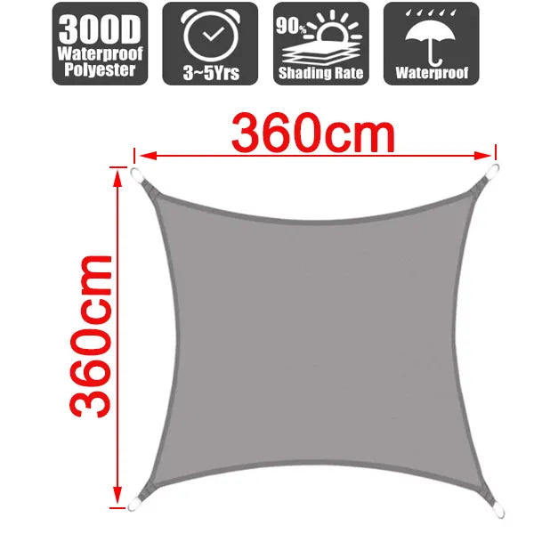 Wasserdichtes SunShade Segel Outdoor Markisen Zelt Camping Vordach Hofsegel Sonnen-Schutz