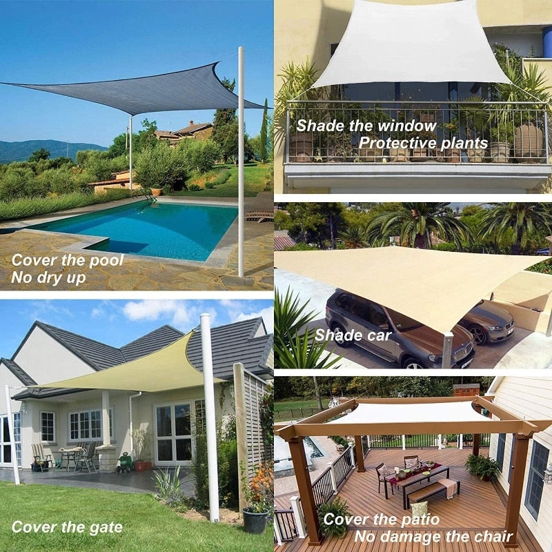 Wasserdichtes SunShade Segel Outdoor Markisen Zelt Camping Vordach Hofsegel Sonnen-Schutz