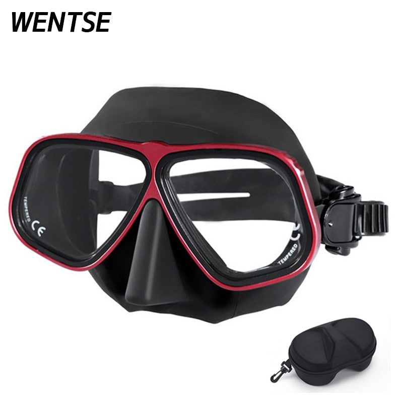 NEU Farbe Legierung Rahmen Taucherbrille, volles Gesicht Maske, nass Rohr Kit