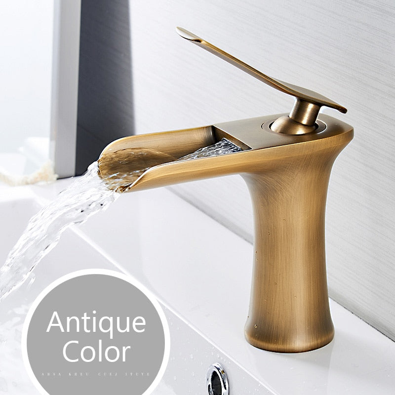 Washbasin faucet waterfall bathroom faucet single lever mixer tap