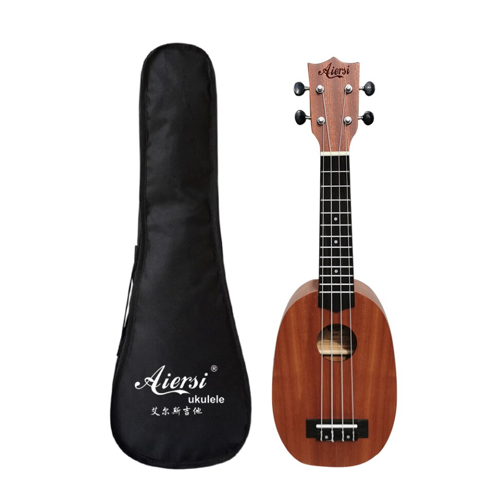 Aiersi 21" Mahogany Soprano Ukulele, Gecko, 4 Strings
