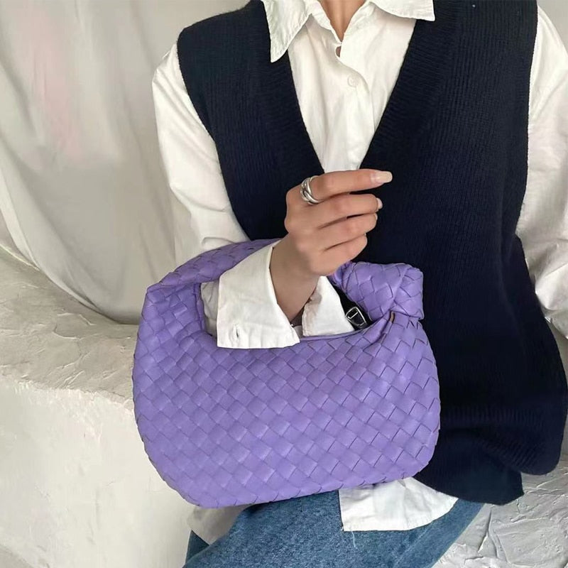 2021 Luxury Woven Leather Shoulder Bag