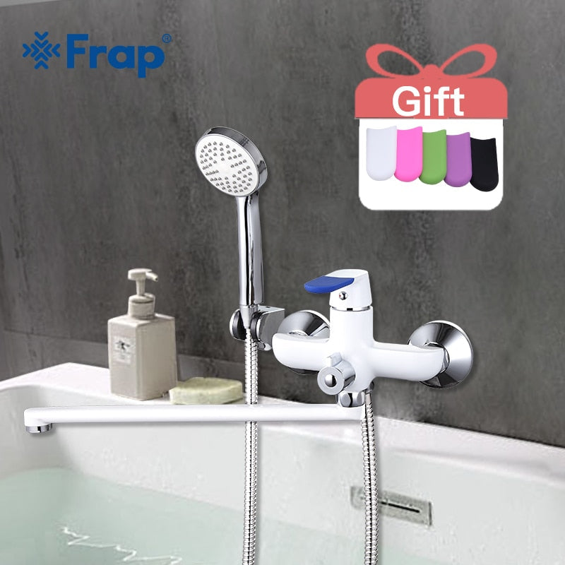 Frap Weiß Bad Wasserhahn Abflussrohr Bad Dusche Wasserhahn