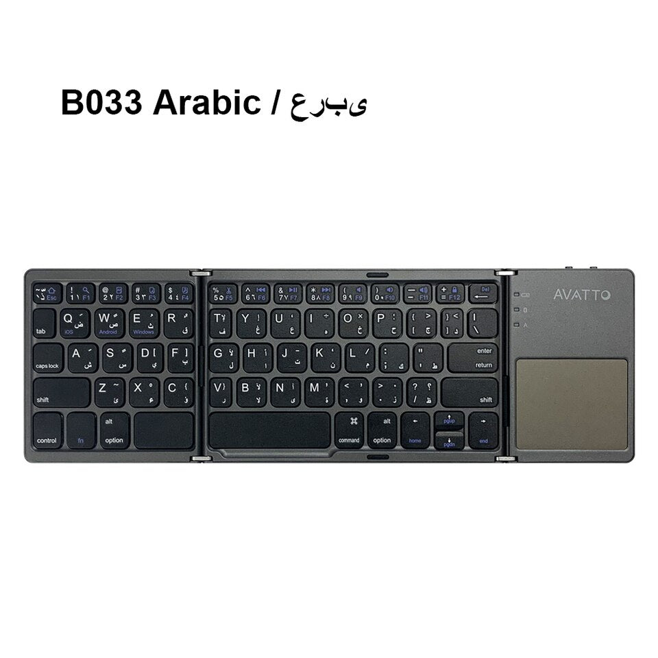 AVATTO Mini Bluetooth Keyboard with Touchpad for Windows, Android, IOS