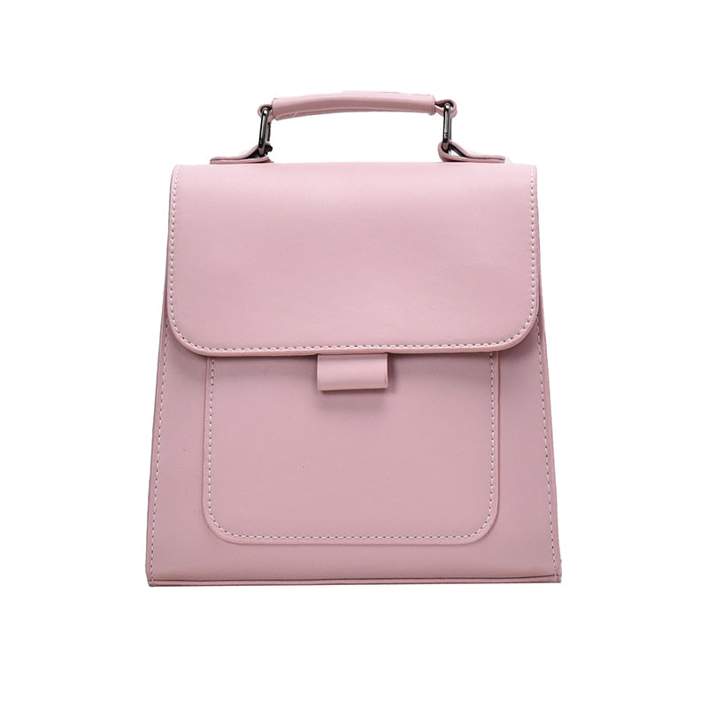 Small PU leather backpack for women