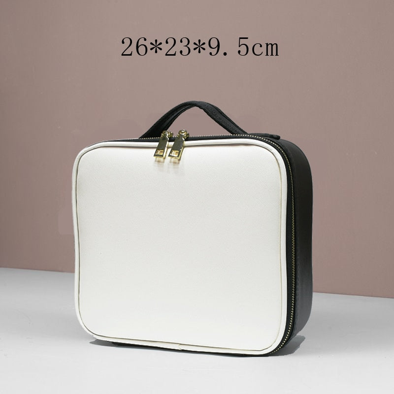 Leather Makeup Bag with Clapboard
