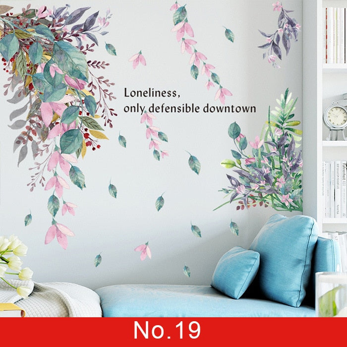 Green wall sticker for room decoration