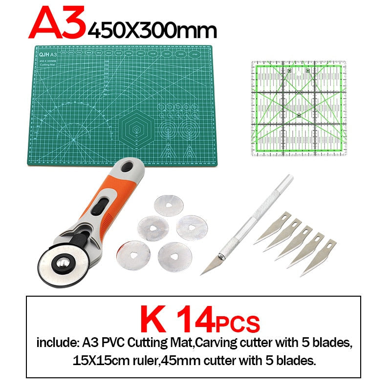 Professional self-healing PVC cutting mat, double-sided, Rotary Blade compatible