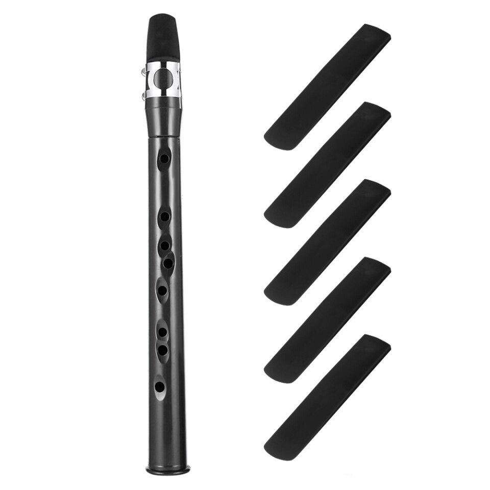 Mini-Tasche Bb Saxophon Alto Mundstück ABS Sax 5 Reeds Schwarz Set Holzblasmusik Zubehör