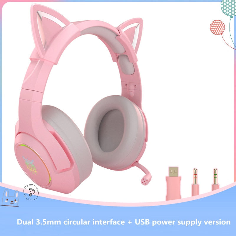 Neues Produkt: K9 rosa Katze Ohr Gaming-Kopfhörer