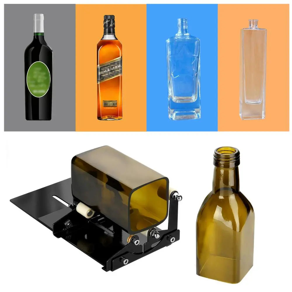 DIY Glass Bottle Cutter Tool Square Round Wine Beer Glass Sculptures Cutting Machine for Beer Glass