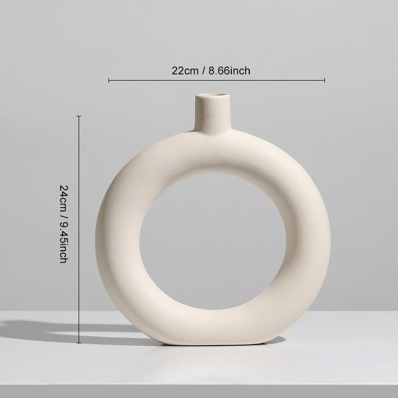 Vase Home Decor Flower Arrangement Nordic Style Ceramic Art Home Decor