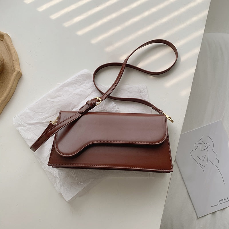 Stilvolle PU Leder Crossbody Taschen für Frauen