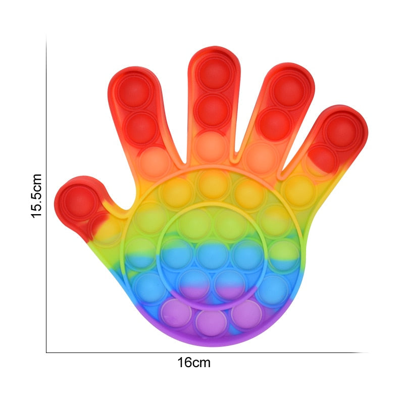 Regenbogen Push Bubble Popit Fidget