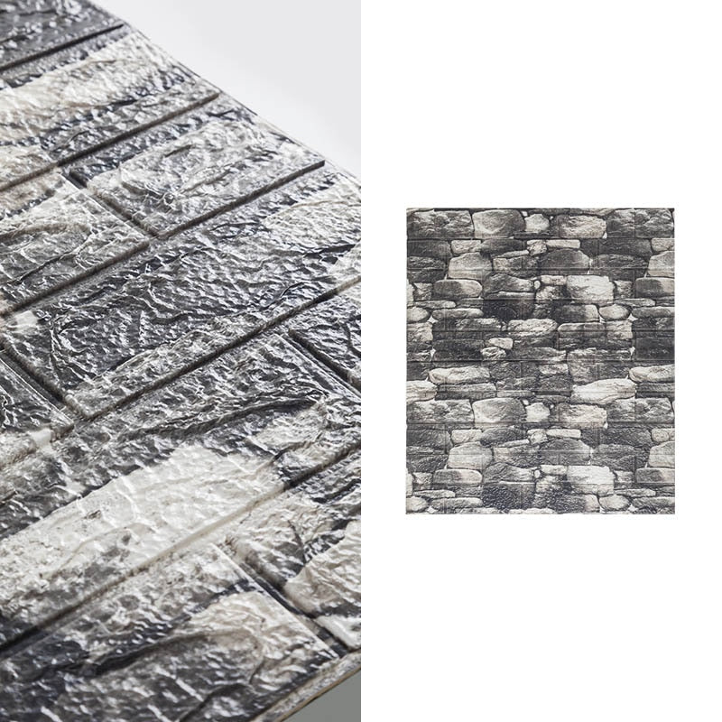 10pcs-Bag 3D Brick Pattern Wallpaper for Living Room Bedroom TV Wall 77x70cm Waterproof