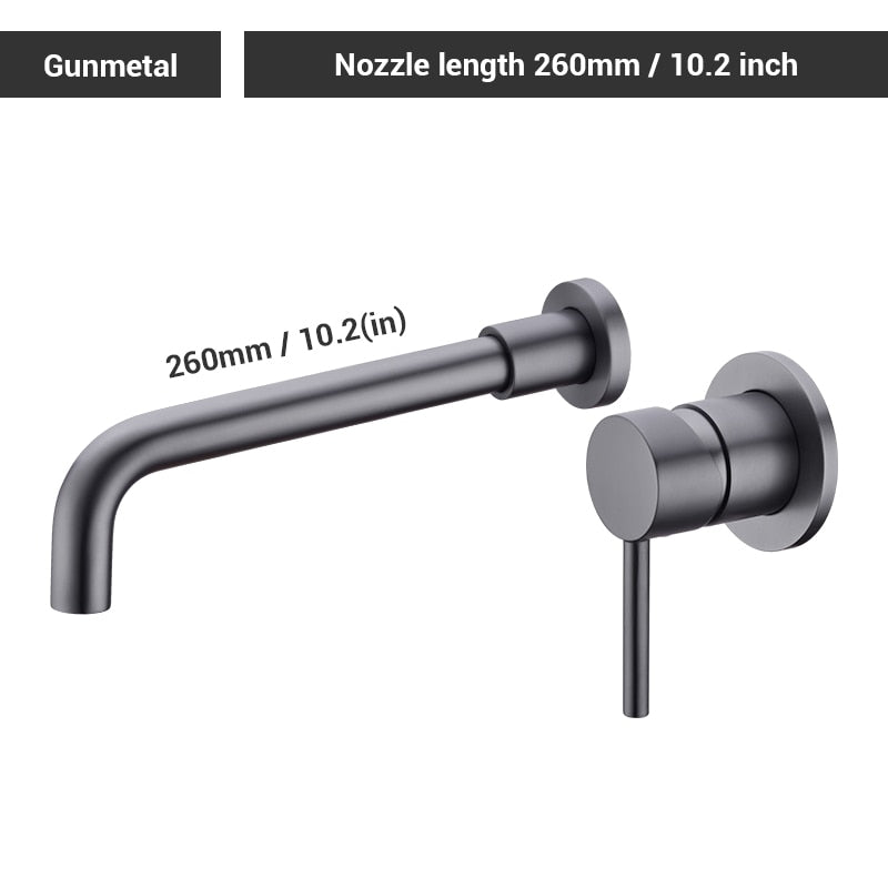 Brass Matt Black Bathroom Sink Faucet