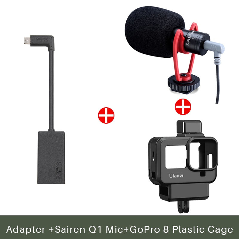 3.5MM GoPro Microphone Adapter for GoPro HERO 9 8 HERO 7 HERO 6 Hero 5