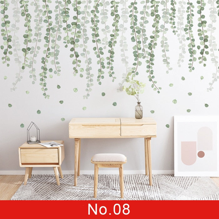 Green wall sticker for room decoration