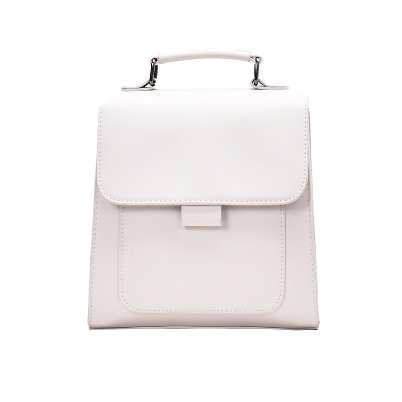 Small PU leather backpack for women