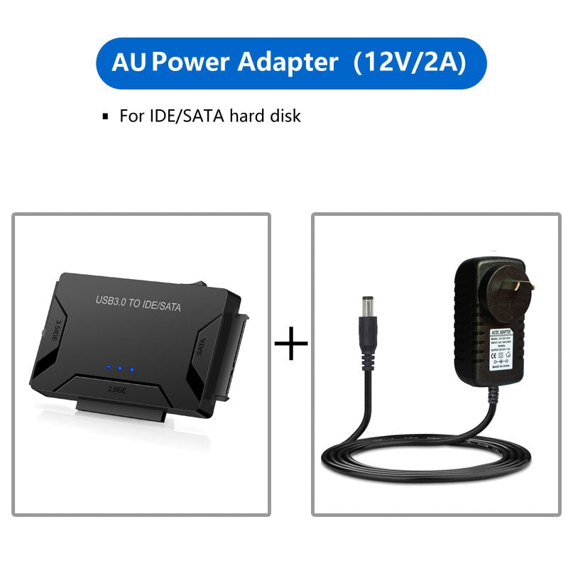 USB 3.0 to SATA IDE ATA Adapter 3-in-1 for PC Laptop 2.5" 3.5" HDD