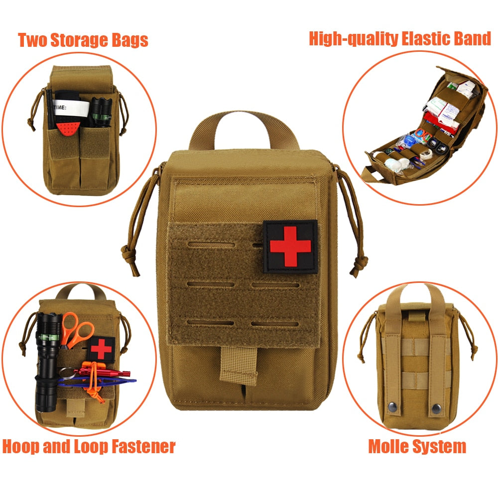 Taktische Molle Erste-Hilfe-Kit Überlebenstasche 1000D Nylon Notfalltasche Militär Outdoor