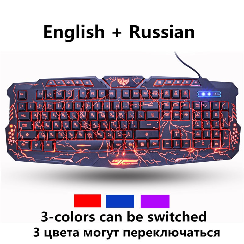 German Gaming Keyboard &amp; Mouse Combo, USB, illuminated, waterproof