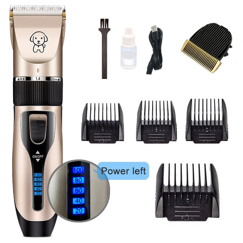 Professional Cordless Pet Hair Clipper Set