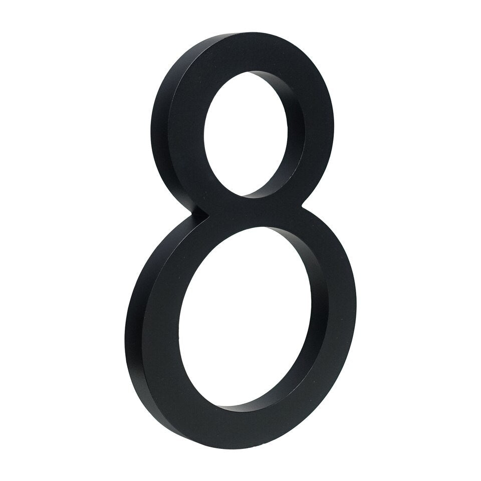 15cm Large Black House Number Floating Sign