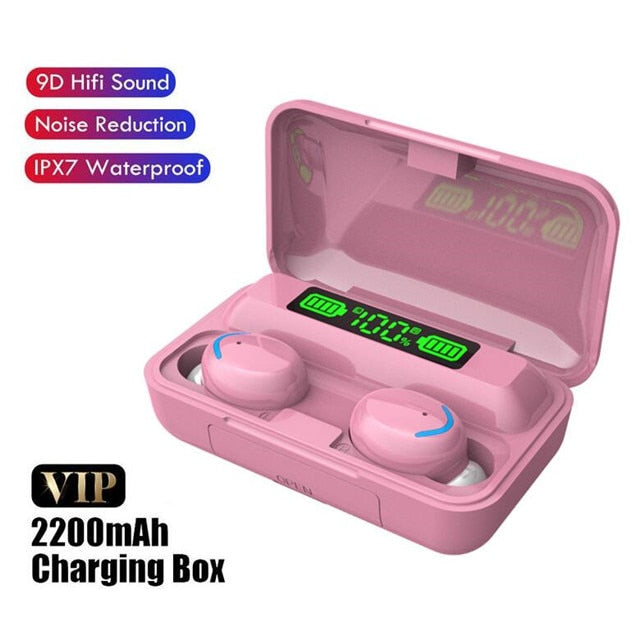 TWS Bluetooth Kopfhörer 2200mAh Ladebox, drahtlos, 9D Stereo, wasserdicht