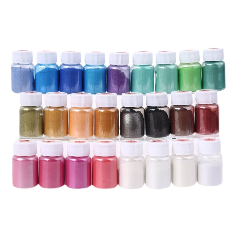 24 pcs. DIY pearl mica epoxy resin dye