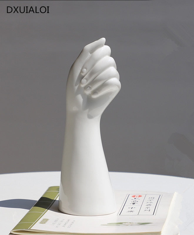 Ceramic Vase Nordic Style Golden Hand Vase