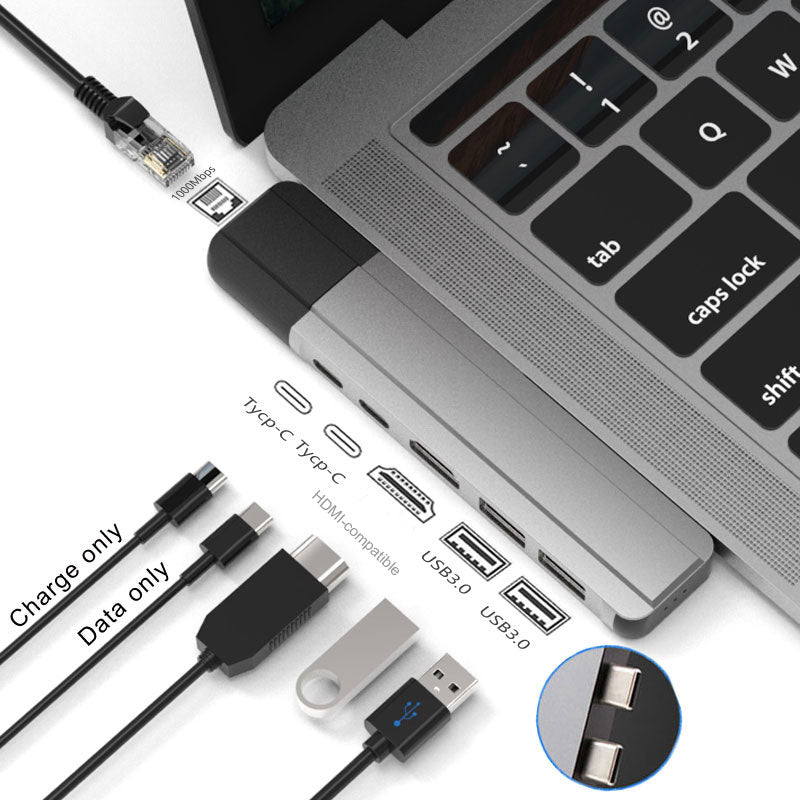 Possible USB C Hub Thunderbolt 3 Dock with HDMI-Rj45 Adapter for MacBook Pro-Air M1