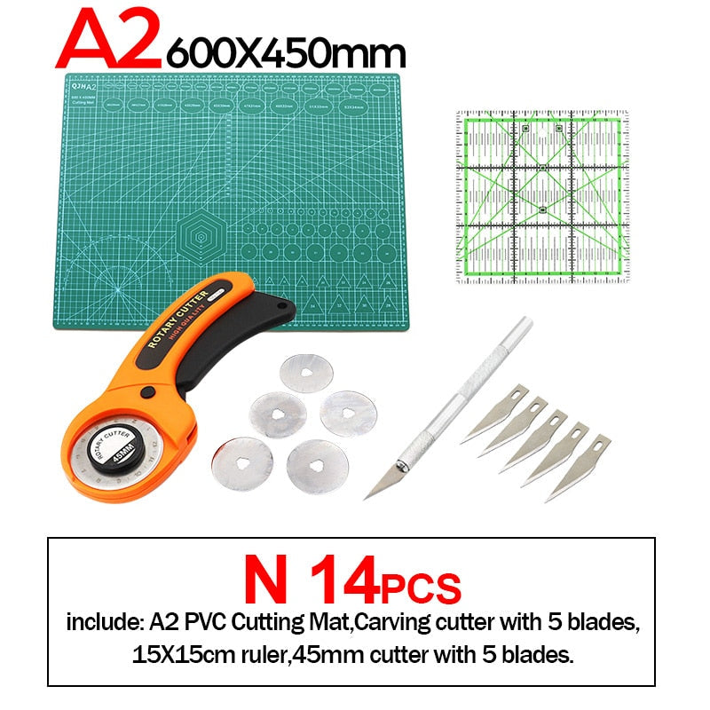 Professional self-healing PVC cutting mat, double-sided, Rotary Blade compatible