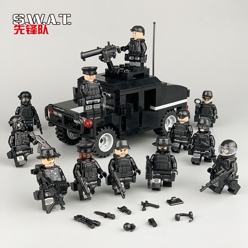 WW2 Set Soldiers Mini Figures SWAT Police