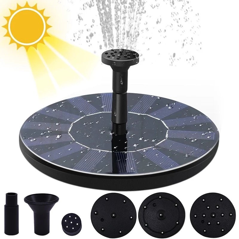 Mini solar waterfall for pool and pond