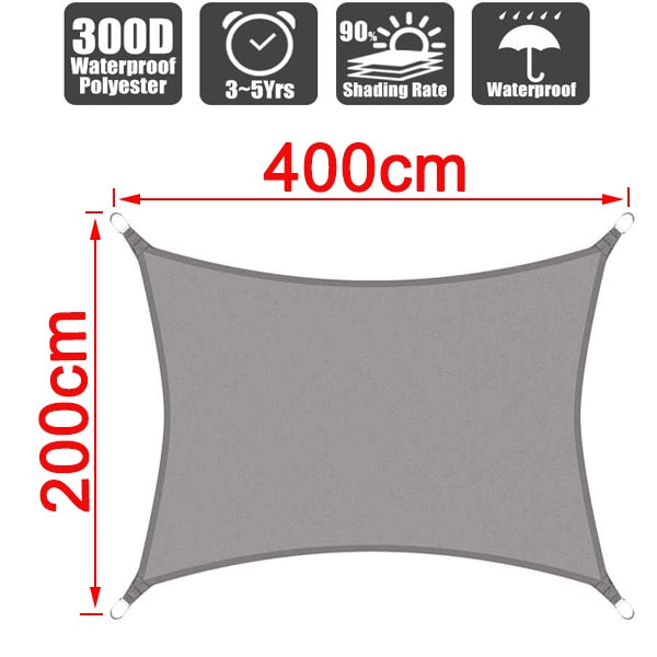 Wasserdichtes SunShade Segel Outdoor Markisen Zelt Camping Vordach Hofsegel Sonnen-Schutz