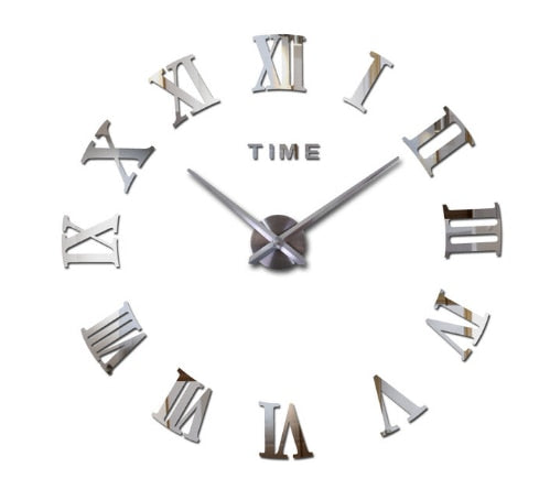 3D DIY Clock Acrylic Mirror Sticker for Home