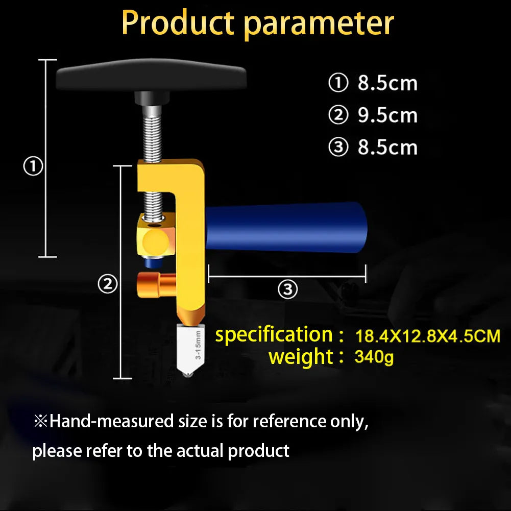 Diamond Glass Cutter for Glass Tile Cutting 2 in 1 Construction Tool