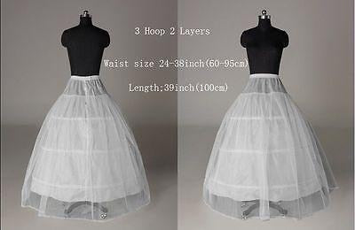 NEW 12Style White A-Line Hoopskirt Hoopless Wedding Crinoline Petticoat Underskirt SN